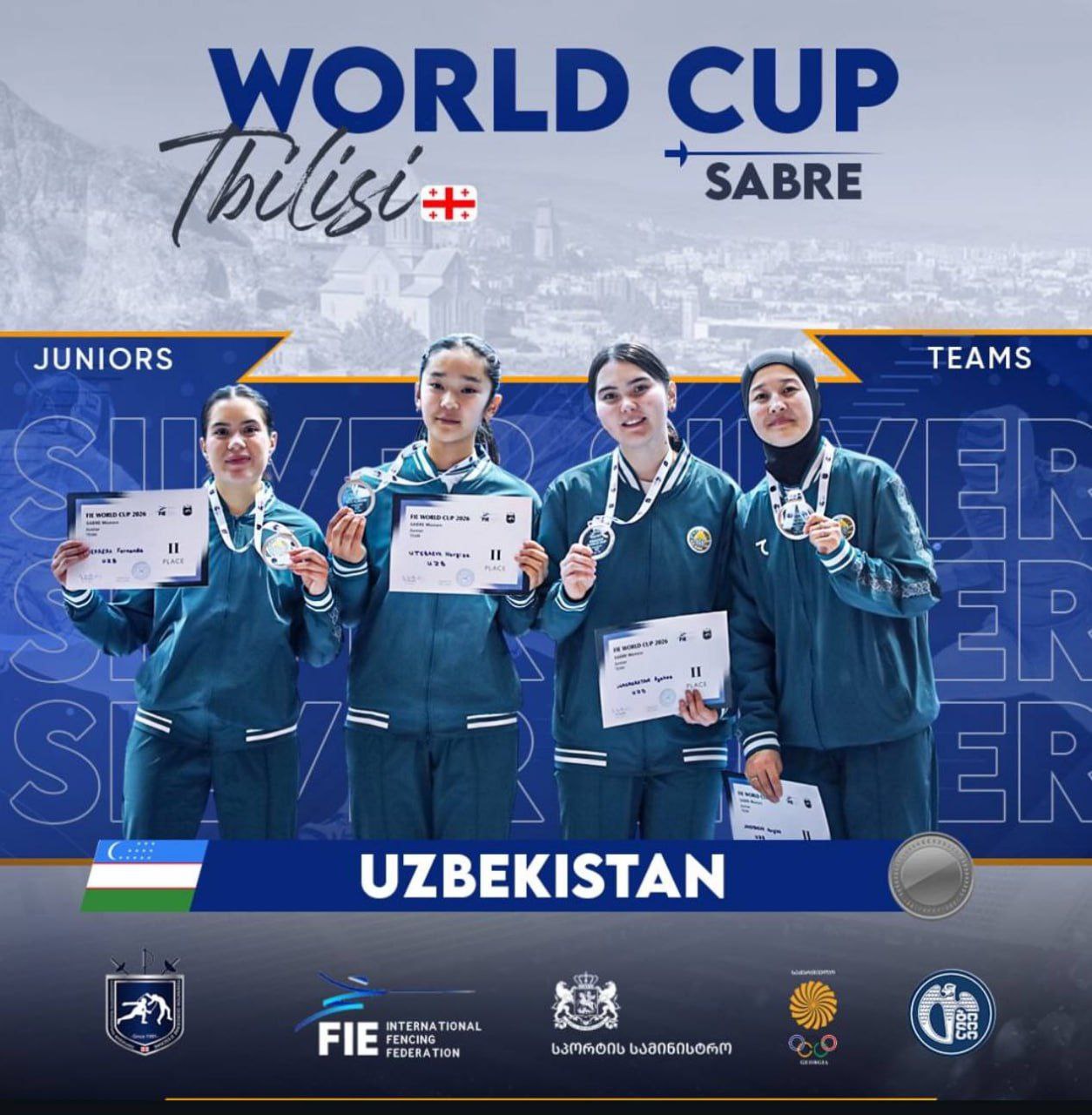 Наши фехтовальщики завоевали серебряную медаль на этапе Кубка мира