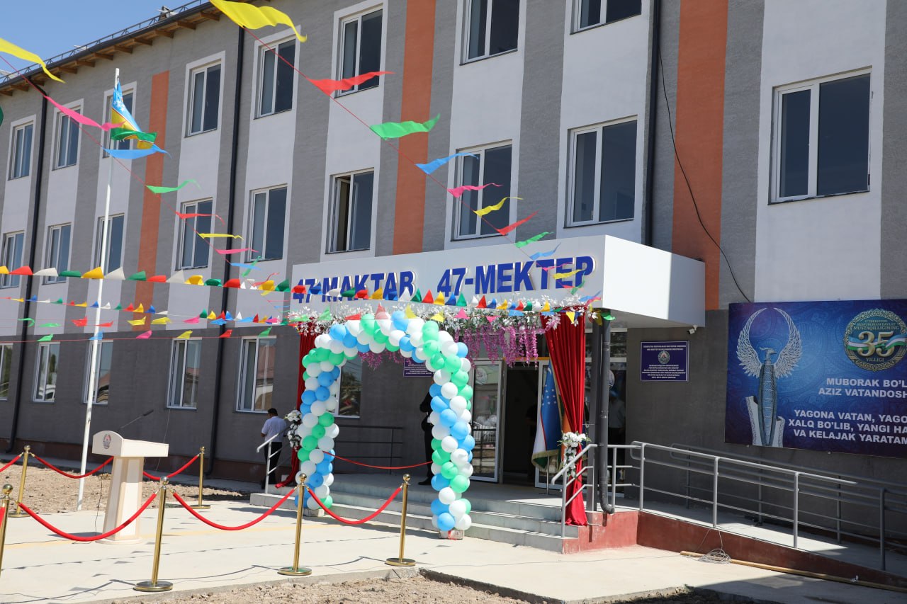 Bayram aldınan jańa mektep paydalanıwǵa tapsırıldı
