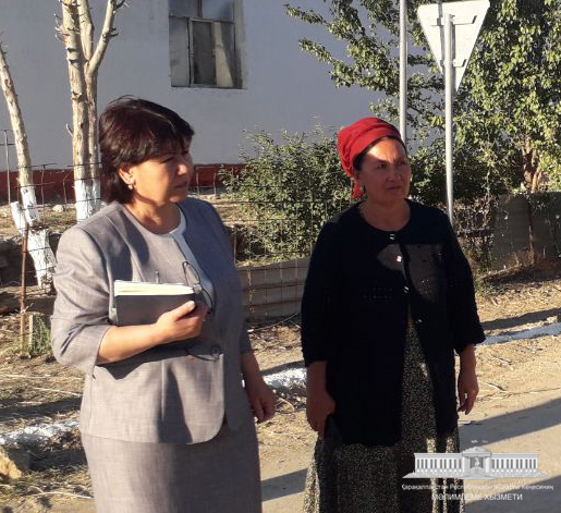 Qaraqalpaqstan Respublikası Joqarǵı Keńesiniń komiteti baslıǵı Z.Reymova máhállelerde alıp barılıp atırǵan jumıslar menen tanıstı
