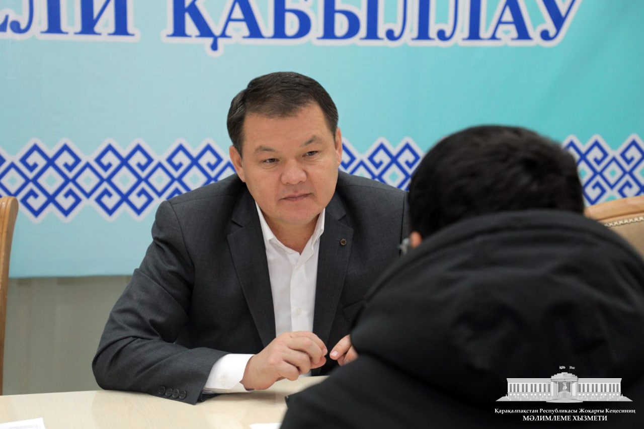 Qaraqalpaqstan hám Jaslıq posyolkalarında Qaraqalpaqstan Respublikası Joqarǵı Keńesiniń Baslıǵı Amanbay Orınbaevtıń jeke qabıllawı bolıp ótti