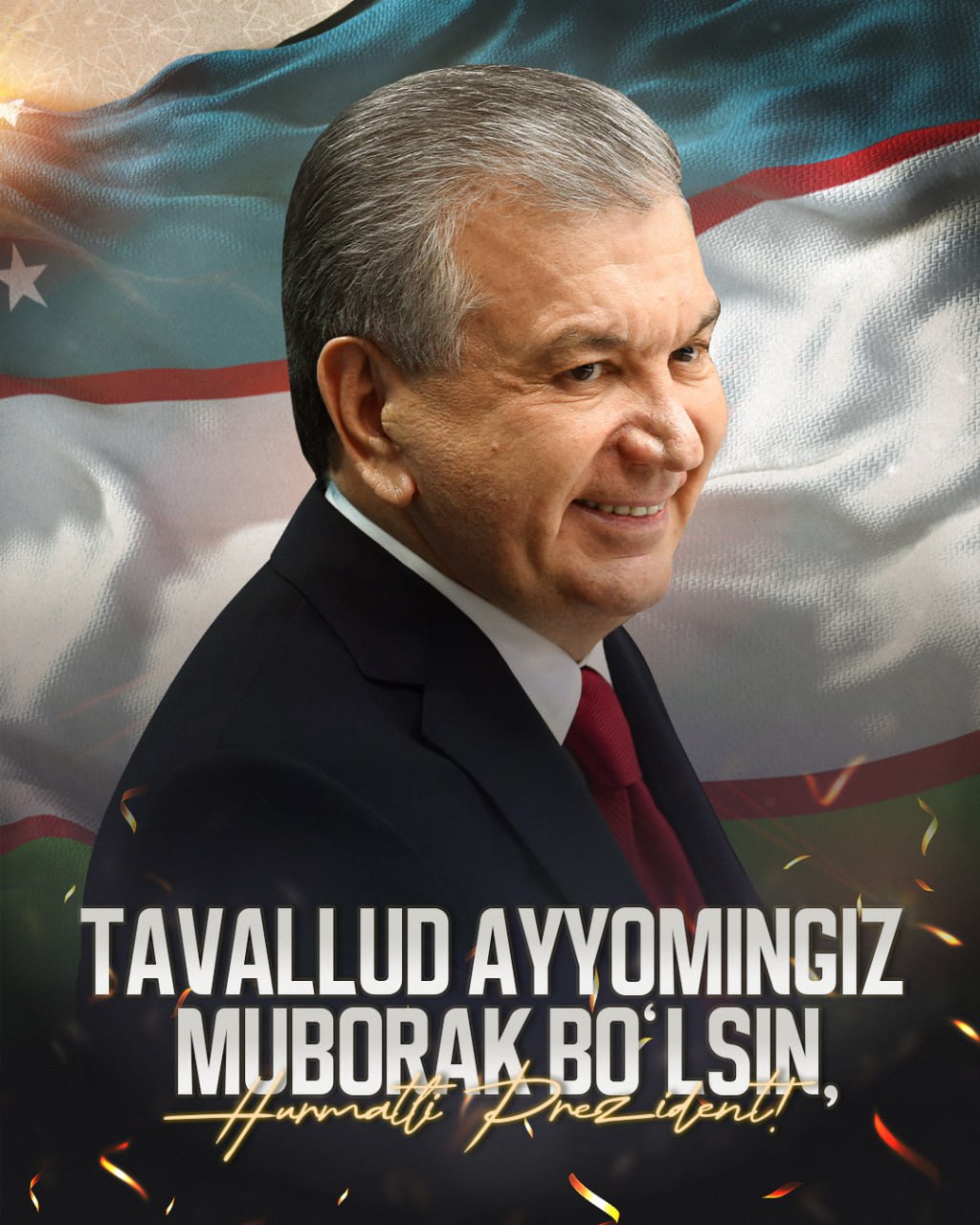 Өзбекстан Республикасы Президенти Шавкат Мирзиёевтиң туўылған күни мүнәсибети менен сырт мәмлекетлер, ҳүкиметлер ҳәм парламентлер, абырайлы халықаралық ҳәм аймақлық шөлкемлер басшыларынан шын кеўилден қутлықлаўлар келмекте.