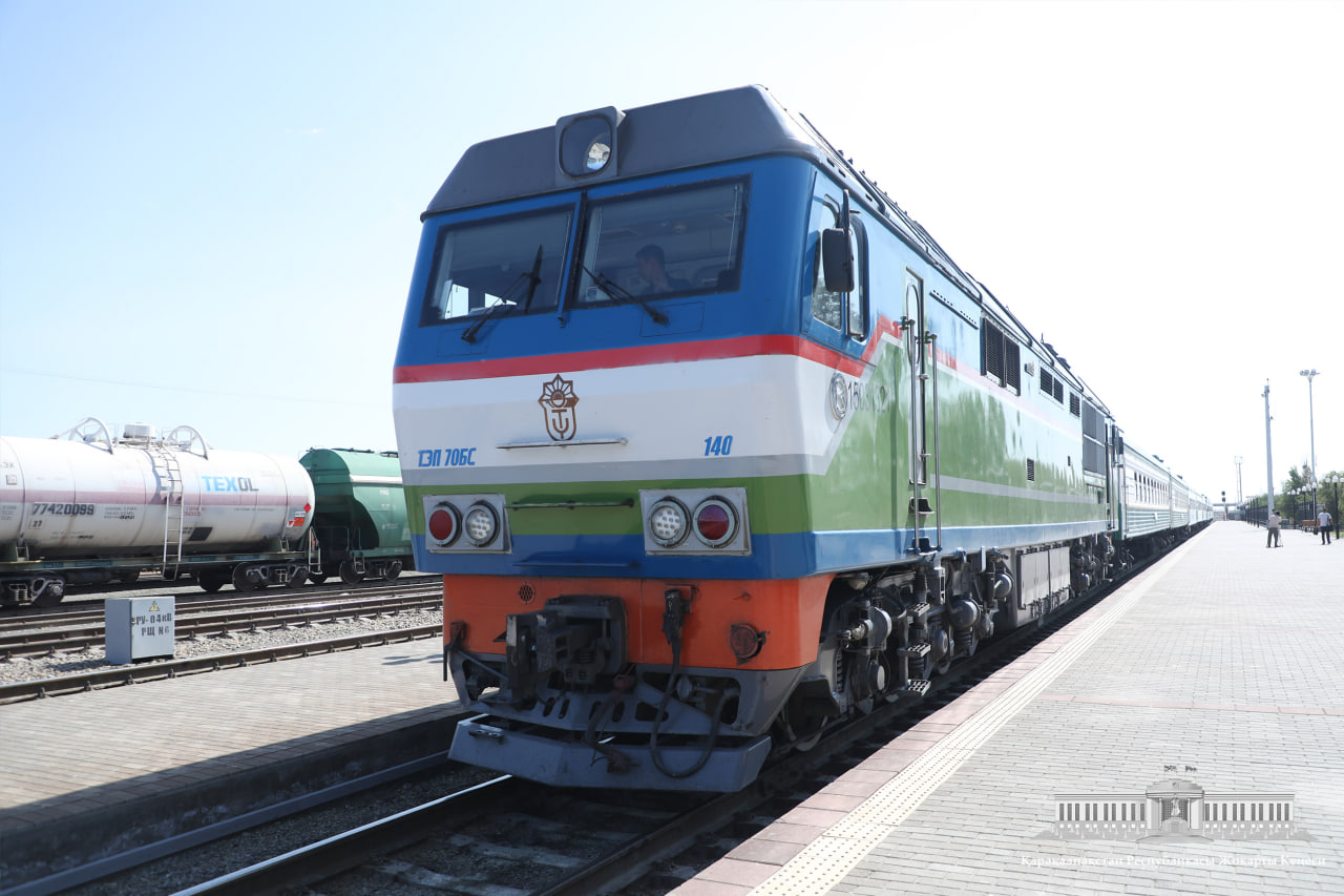 «Нөкис – Маңғыстаў – Нөкис» жөнелисинде дәслепки поезд Нөкис қаласына жетип келди