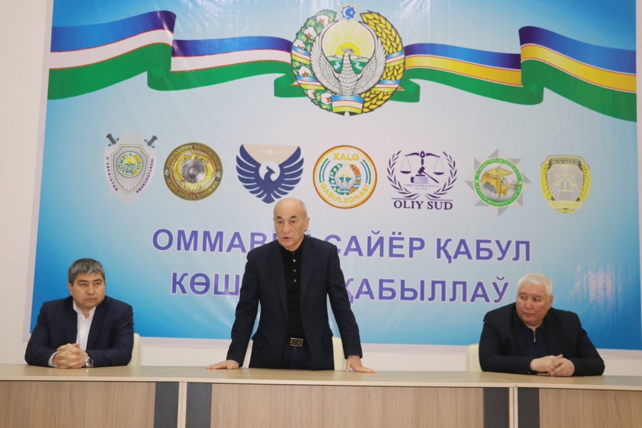 Республика исши топары тәрепинен Шымбай районында көшпели қабыллаў өткерилди